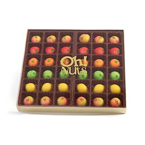 Oh! Nuts Marzipan Candy Fruits, Holiday Marzipans Gift Tray In A