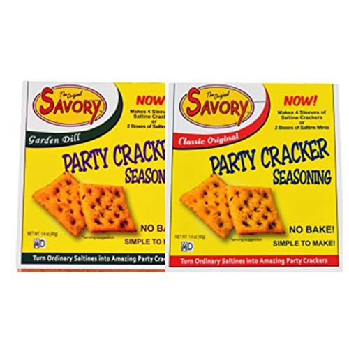Savory Saltine Seasoning 2-Pack -- 1 Original, 1 Bar-B-Q Plus 2