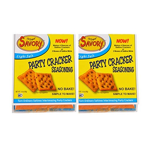 Savory Saltine Seasoning Bundle, 1.4 Ounce, Light Salt, 2 Pack P