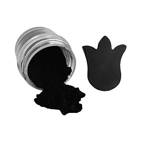 Edible Charcoal Black Petal Dust, 4 Grams Each Container By Oh
