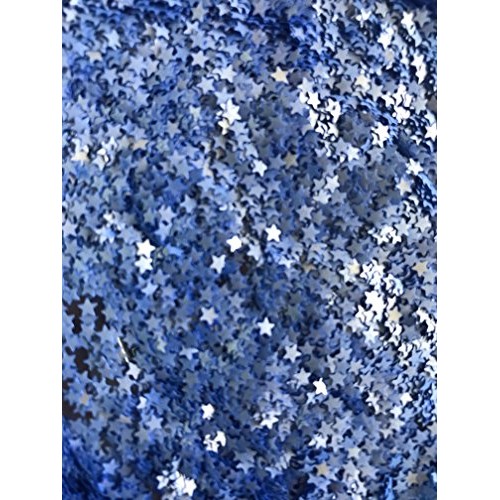 Edible Glitter Silver Blue Stars 0.04 Ounce, For Cakes, Cupcakes