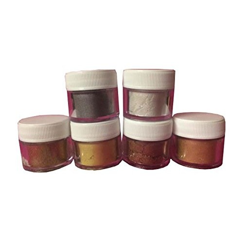 Luster Dust Set : 6 Colors: Egyptian Gold, Super Gold, Super Pe