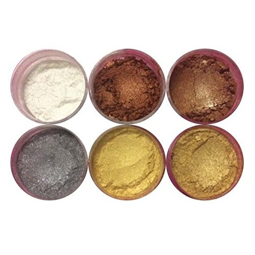 Luster Dust Set : 6 Colors: Egyptian Gold, Super Gold, Super Pe