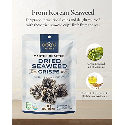 OHS DRIED SEAWEED CRISPS Pack of 3 - Traditional Korean Health...
