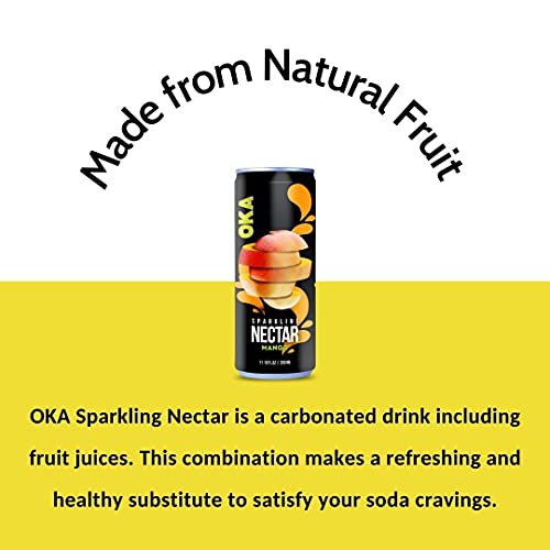 Oka Products Sparkling Mango Nectar 24/1 -Sparkling Juice Drinks