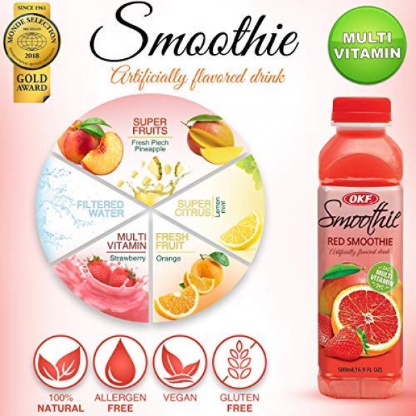OKF Smoothie, Multi-Vitamin Premium Drink, 16.9 Fluid Ounce 5 F...