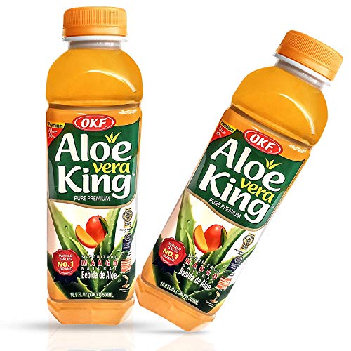 Okf Aloe Vera King Mango Drink, 16.9Oz Pack Of 10
