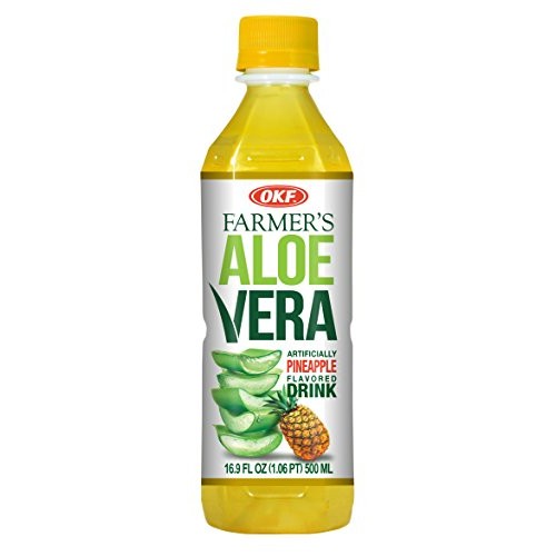 Okf Farmers Aloe Vera Drink, Pineapple, 16.9 Fluid Ounce Pack