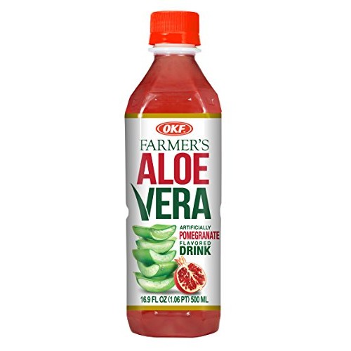Okf Farmers Aloe Vera Drink, Pomegranate, 16.9 Fluid Ounce Pac