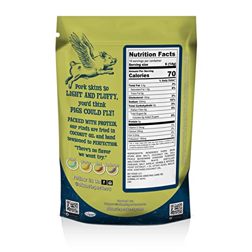 Keto-Friendly Pickle Flavor Pork Rinds Dill Pickle, 8oz Bag; P... Keto-Friendly Pickle Flavor Pork Rinds Dill Pickle, 8oz Bag; P...