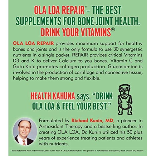 Ola Loa Repair Bone-Joint Health Supplement, Orange, 30 Count