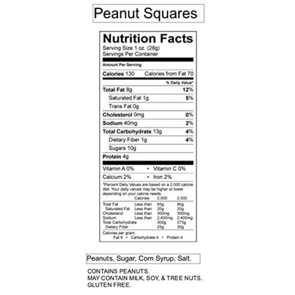 Old Dominion Original Peanut Square- 3 Bags. Salty Peanuts Nestl...