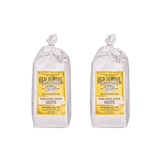 Old School Brand Stone Ground Yellow Grits - 2 Pound Bags Pack