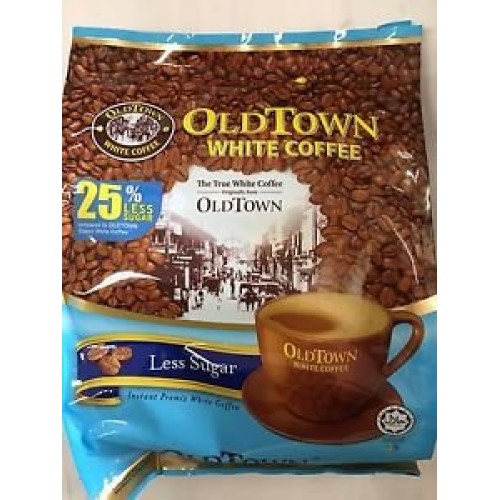 Old Town Instant Premix White Coffee Less Sugar 525G 15 Sticksp