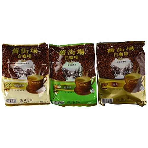 Old Town White Coffee 3 In 1 Variety Pack Classic, Natural Cane