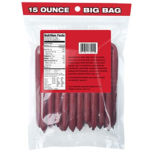 Old Trapper Jalapeño Deli Style Beef Sticks | 15 Oz Bag