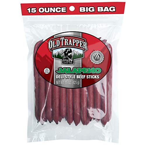 Old Trapper Jalapeño Deli Style Beef Sticks | 15 Oz Bag