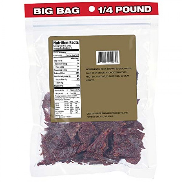 Old Trapper Old Fashioned Beef Jerky | Traditional Style Real Wo...