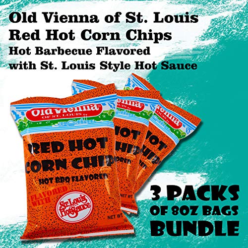 Old Vienna Of St. Louis Snacks Red Hot Corn Chips Hot Barbecue,