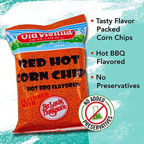 Old Vienna Of St. Louis Snacks Red Hot Corn Chips Hot Barbecue,