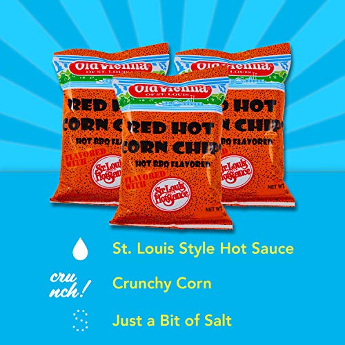 Old Vienna Of St. Louis Snacks Red Hot Corn Chips Hot Barbecue,