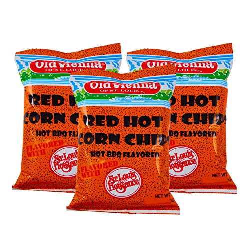 Old Vienna Of St. Louis Snacks Red Hot Corn Chips Hot Barbecue,