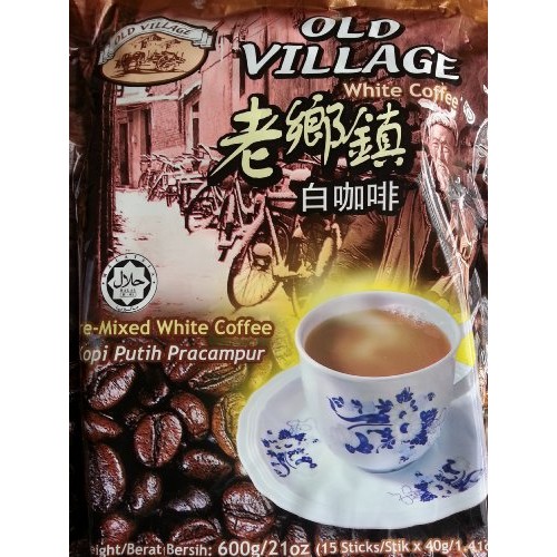 Old Village White Coffee 600G/21Oz 15 Sticks 40G/1.410Z