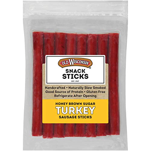Old Wisconsin Honey Brown Sugar Turkey Sausage Snack Sticks, Nat