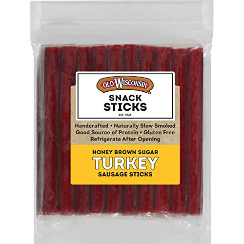 Old Wisconsin Honey Brown Sugar Turkey Sausage Snack Sticks, Nat