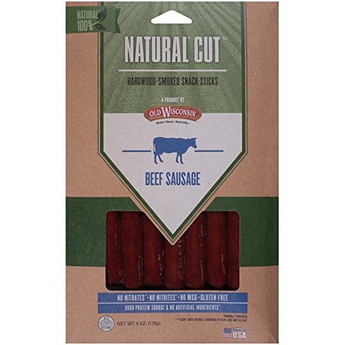Old Wisconsin Natural Cut Beef Sausage Snack Sticks, Naturally S