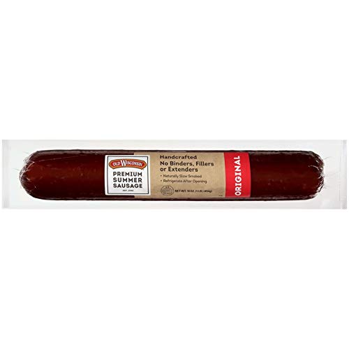 Old Wisconsin Premium Summer Sausage, 100% Natural Meat, Charcut