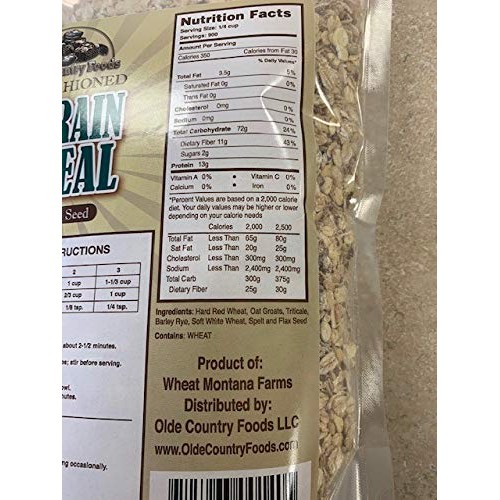 Old Fashioned 7 Grain Cereal With Flax Seed 6 Pounds 2X3 Pound