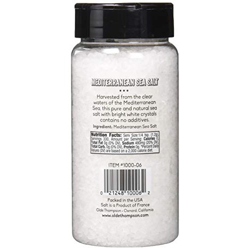 Olde Thompson Mediterranean Sea Salt, 14 Ounces, White