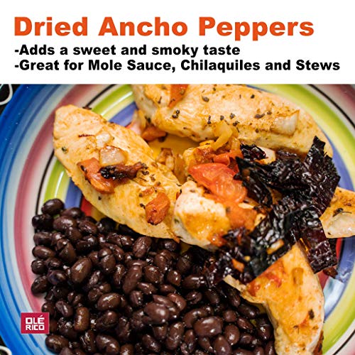 Dried Ancho Chiles Peppers 16 Oz, Great For Mexican Recipes, Sau