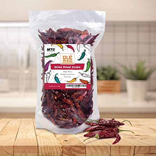 Dried Arbol Chiles Peppers 16 Oz, Great For Mexican Recipes, Sal