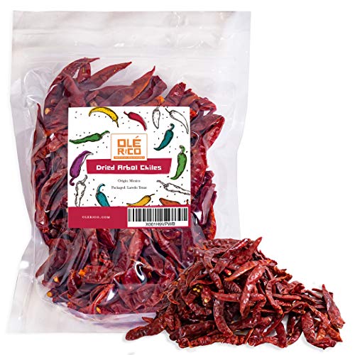 Dried Arbol Chiles Peppers 16 Oz, Great For Mexican Recipes, Sal