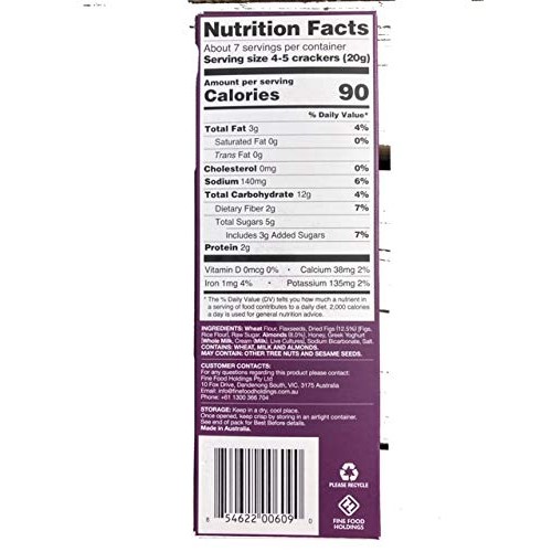 Olinas Bakehouse Seeded Crisps Fig And Almond 5.3 Oz 3 Pack C