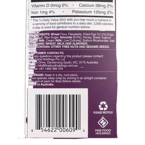 Olinas Bakehouse Seeded Crisps Fig And Almond 5.3 Oz 3 Pack C