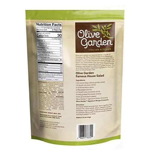 Olive Garden, Seasoned Croutons, Garlic And Romano, 5 Ounce Bag