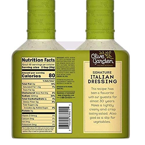 Olive Garden Signature Italian Salad Dressing, 20 Ounce Pack Of 2