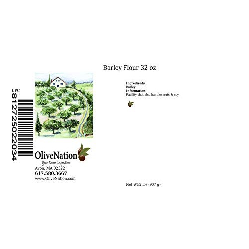 Olivenation Barley Flour For Baking, Finely Ground Whole Grain M
