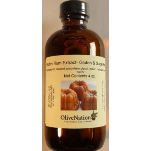 Olivenation Butter Rum Flavoring, Non-Alcoholic Buttered Rum Ext