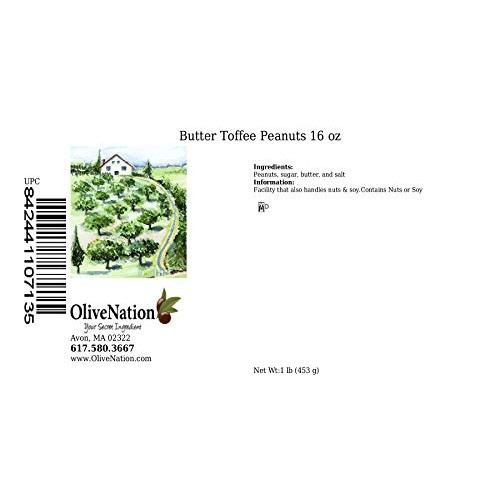 Olivenation Butter Toffee Peanuts, Roasted Salted Whole Nuts Coa