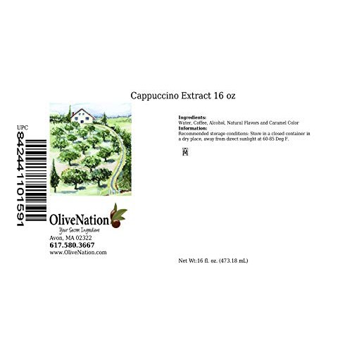 Olivenation Cappuccino Flavoring Extract, Gourmet Coffee Flavor