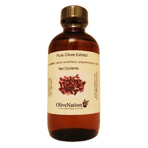 Olivenation Pure Clove Extract - 4 Oz - Kosher Labeled, Gluten F