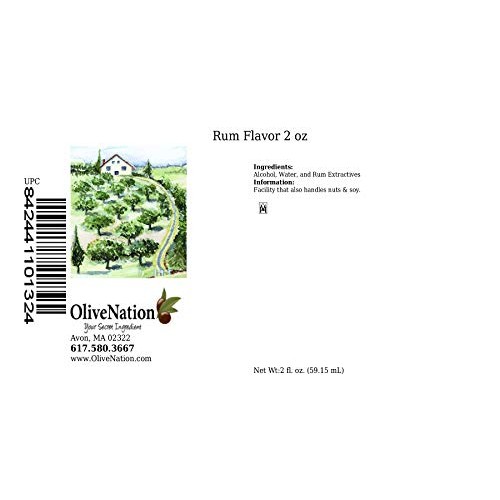 Olivenation Pure Rum Flavor - 2 Ounces - Made From The Finest Ja