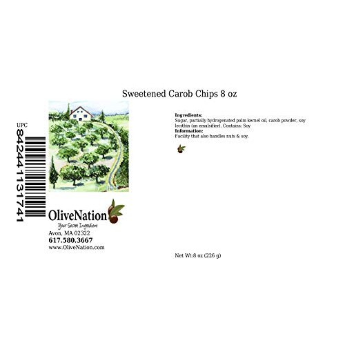 Olivenation Sweetened Carob Chips 8 Ounces