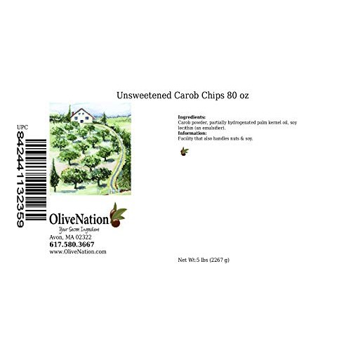 Olivenation Unsweetened Carob Chips - 80 Ounces