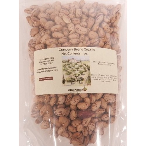 Organic Cranberry Beans 1 Lb By Olivenation