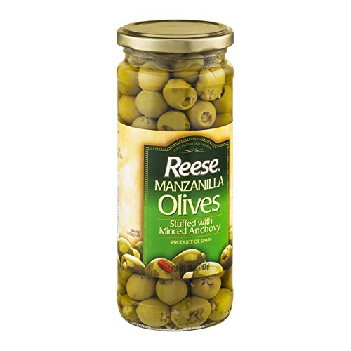 Reese Stuffed Anchovy Manzanilla Olives, 10 Ounce